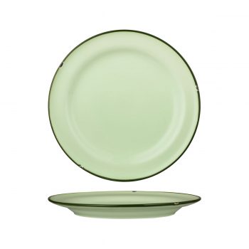 Luzerne Tin Tin Green/Green Plate with Wide Rim
