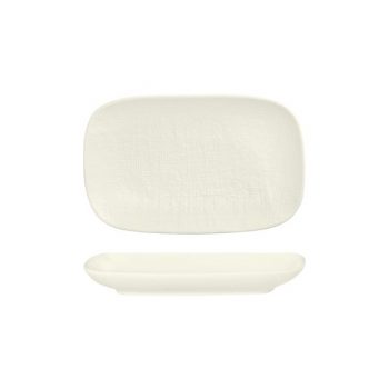 Luzerne Knit White Oblong Plate (2 Sizes)