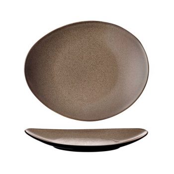 Luzerne Rustic Chestnut Oval Coupe Plate (3 Sizes)