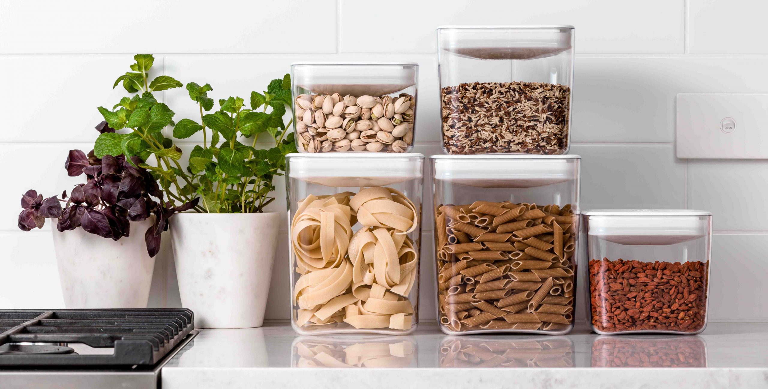 ClickClack Pantry Storage Cube White (6 Sizes) Chef's Complements