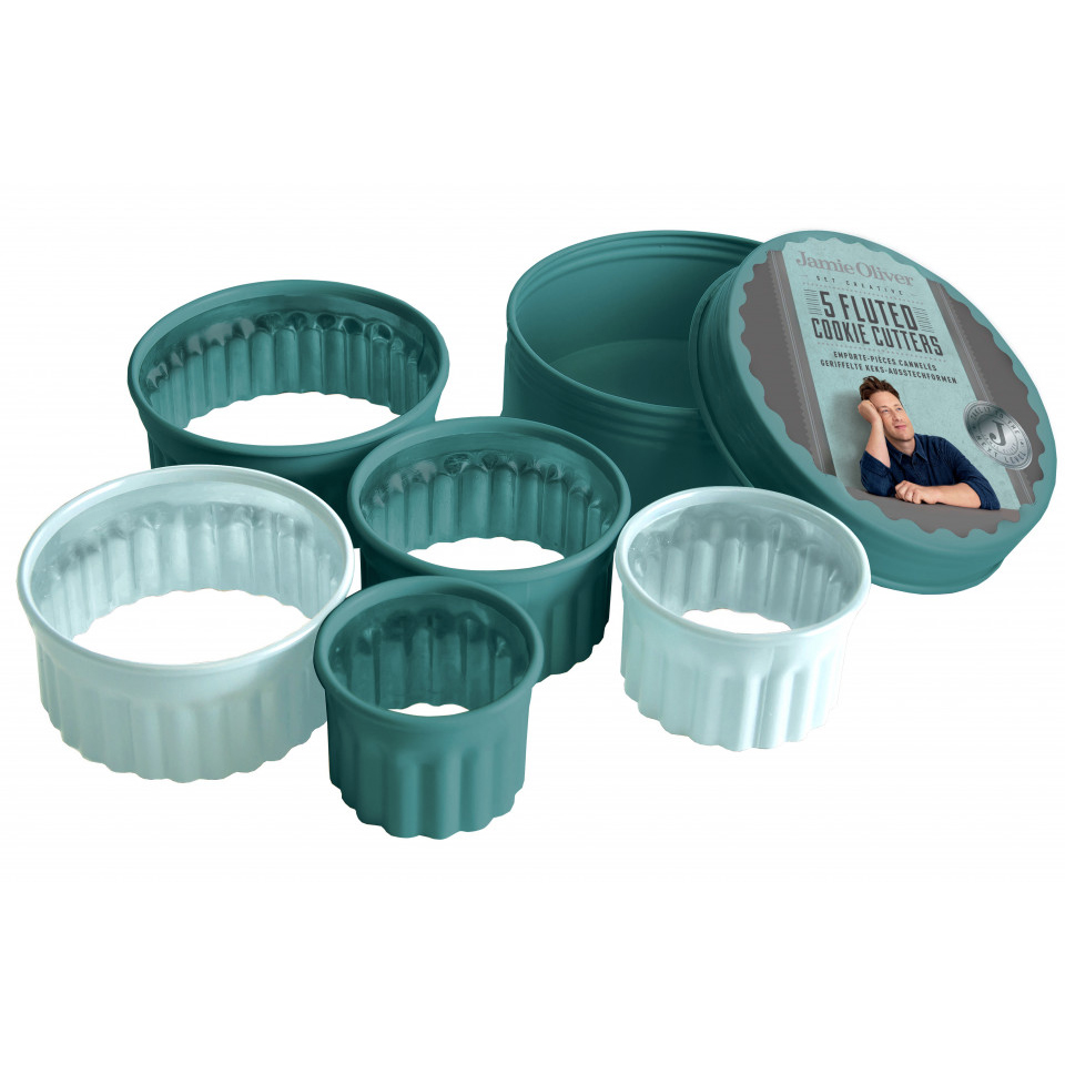 Jamie Oliver Round Fluted Cookie Cutters Set of 5 Chef's Complements