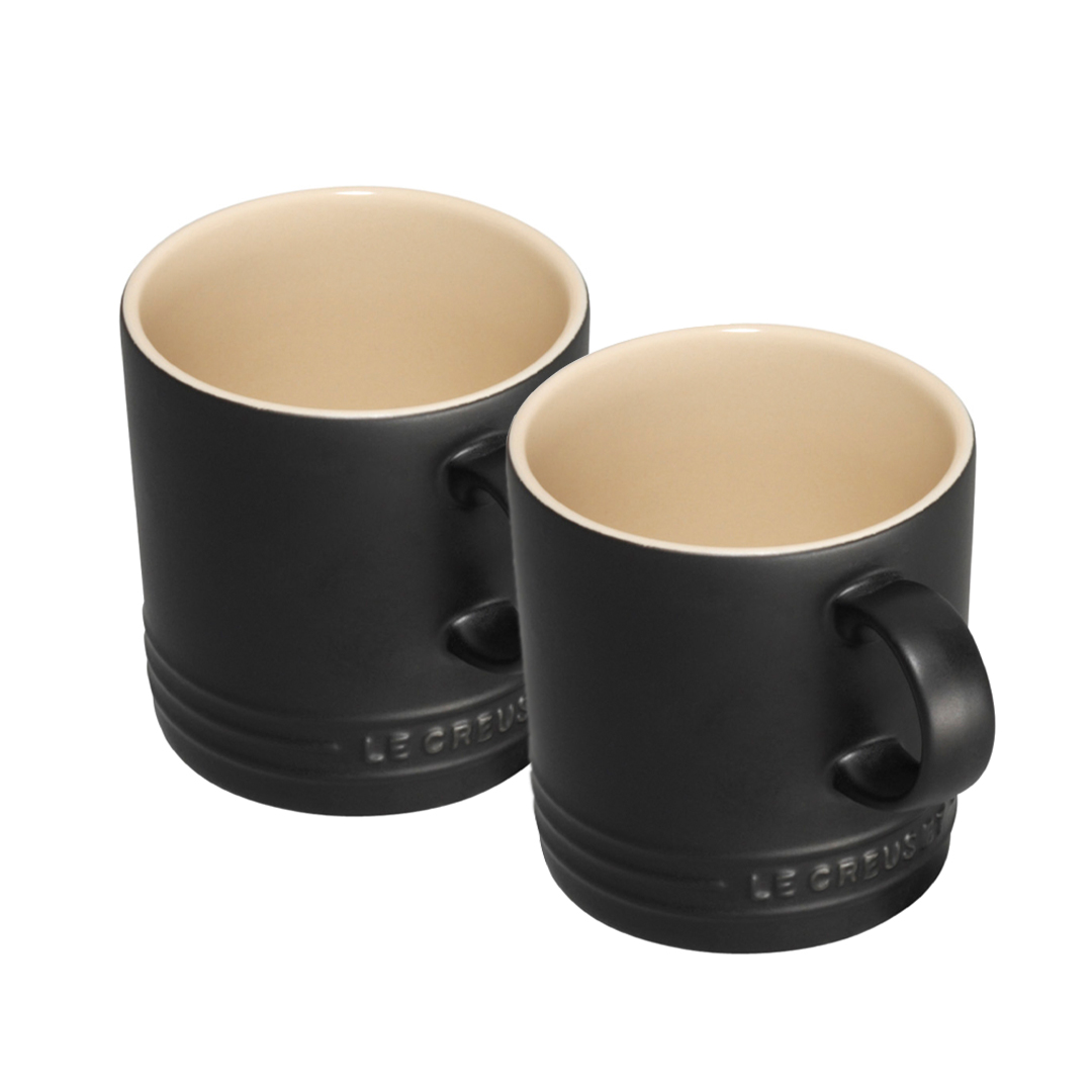 Satin Black Mug Set