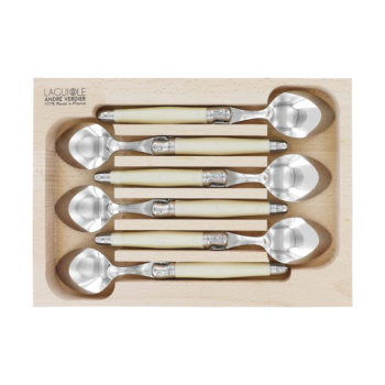 André Verdier Laguiole Debutant Spoon Set of 6 Ivory