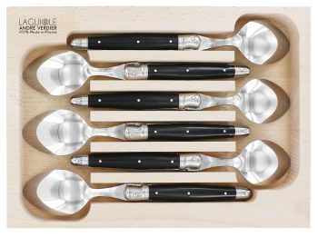 André Verdier Laguiole Debutant Spoon Set of 6 Black
