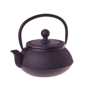 Teaology Cast Iron Teapot 500ml Fine Hobnail Black