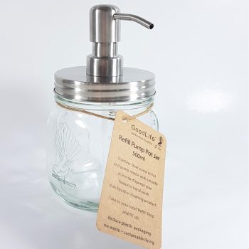 GoodLife Pump Pot Glass Jar 500ml