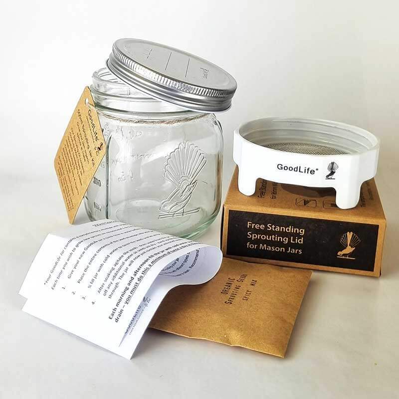 GoodLife Sprouting Jar Kit 500ml Chef's Complements