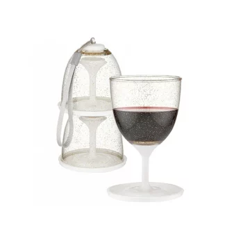 Porta-Travel Wine Glasses 2 Pack Glitter
