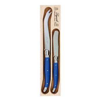 André Verdier Laguiole Debutant 2 Piece Cheese Set Navy