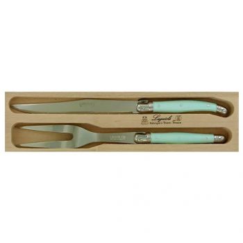 André Verdier Laguiole Debutant Carving Set Pale Green