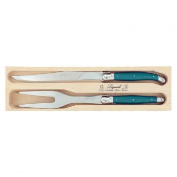 André Verdier Laguiole Debutant Carving Set Teal