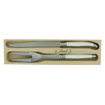 André Verdier Laguiole Debutant Carving Set White