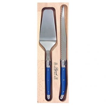 André Verdier Laguiole Debutant Cake Server Set Navy