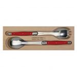 André Verdier Laguiole Debutant Salad Servers Bright Red