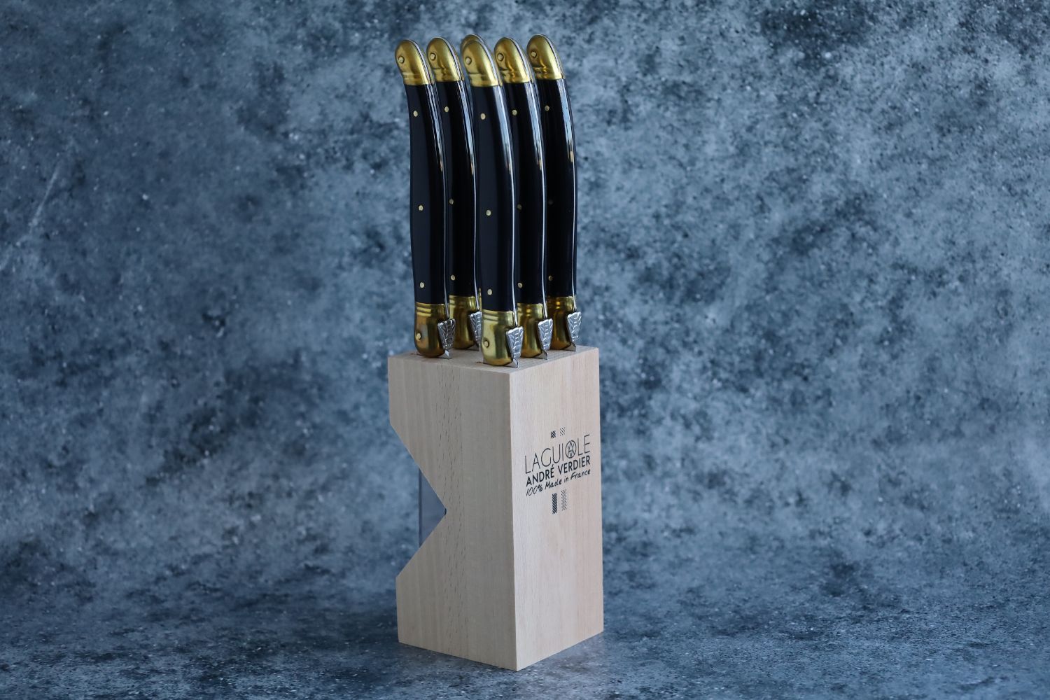 André Verdier Knife Block Brass (1)