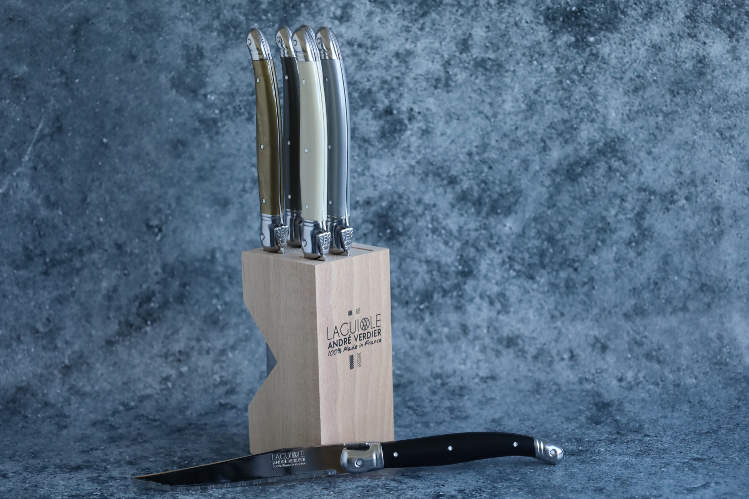 André Verdier Knife Block Neutral (1)