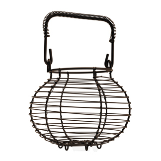 Kilo Traditional Brown Wire Garlic Basket