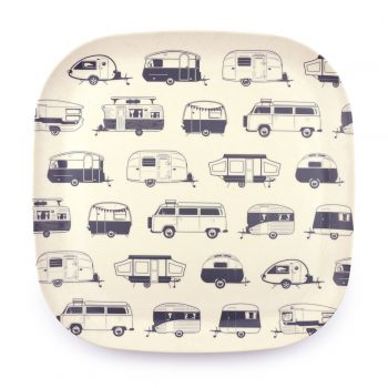 Van Go Collections Destination Bamboo Plate 26cm Grey Caravans