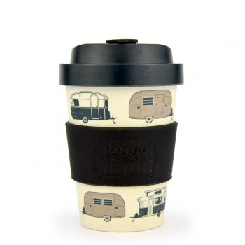 Van Go Collections Destinations Bamboo Travel Mug 300ml Starry Nights Silver