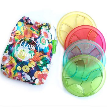 Glass On The Grass Wine Glass Coaster Garden Party
