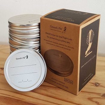 GoodLife 1 pc screw on metal lids for wide mouth jars