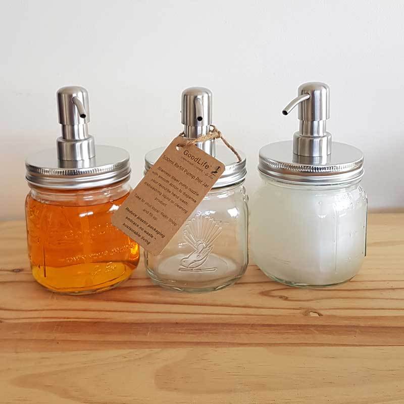 GoodLife Pump Pot Glass Jar 500ml Chef's Complements