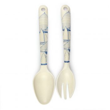 Van Go Collections NautiGo Bamboo Salad Servers Sail Away