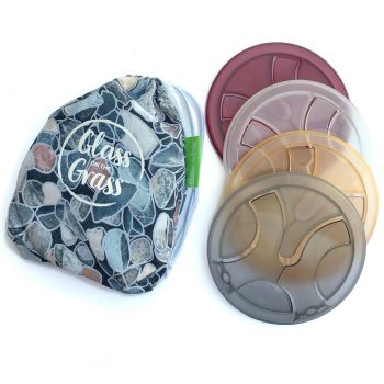 Glass On The Grass Wine Glass Coaster Riverstone