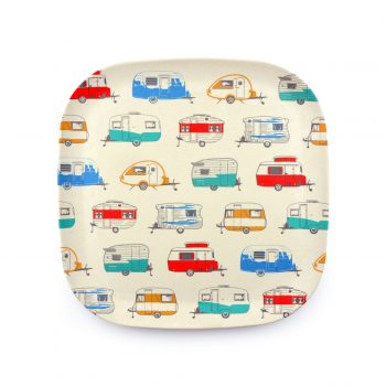 Van Go Collections Seasonal Bamboo Plate 22cm Coloured Caravans