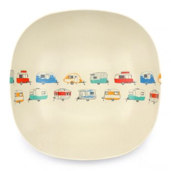Van Go Collections Seasonal Bamboo Salad Bowl 23cm Coloured Caravans