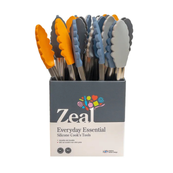 Zeal Coloured Silicone Tongs 26cm (Assorted Colours)