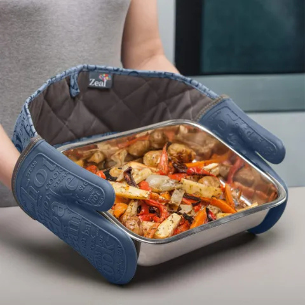 Zeal Silicone Double Oven Glove Petrol Blue (1)