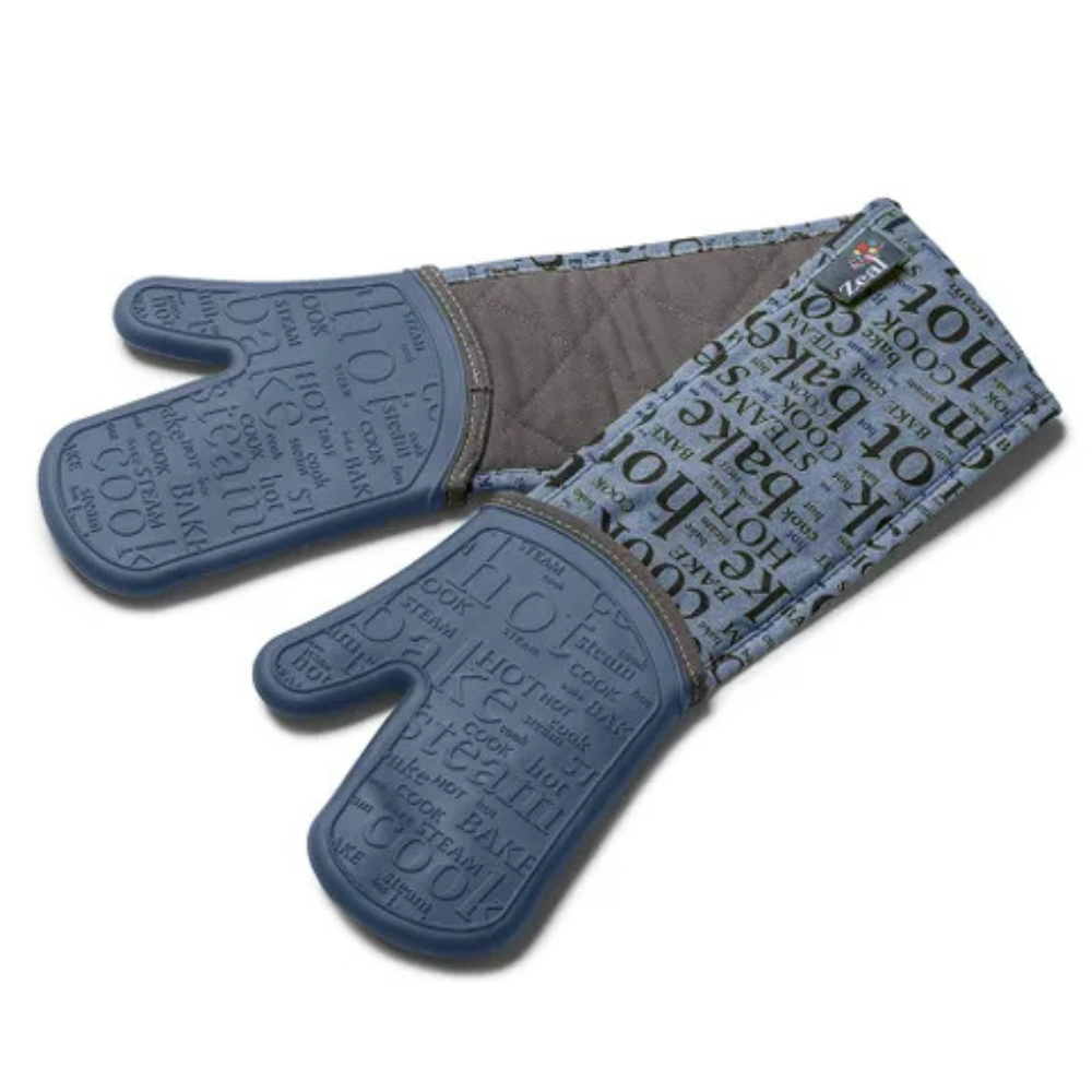 Zeal Silicone Double Oven Glove Petrol Blue