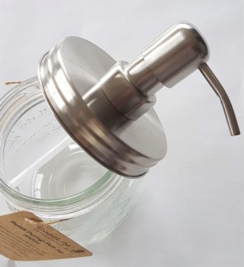 new stainless steel lids for Refill Pump Pot Jars by GoodLife copy
