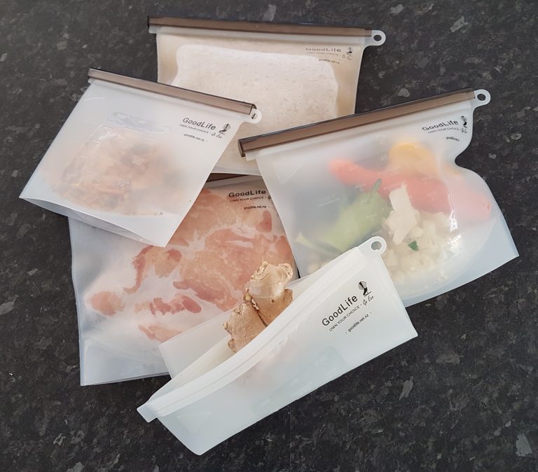 silicone bags in use
