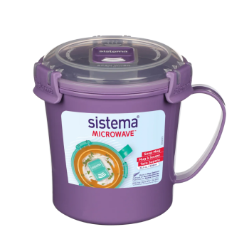 Sistema Microwave Soup Mug 656ml Assorted Colours