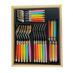 André Verdier Laguiole Debutant Cutlery Tray Set of 24 Spring