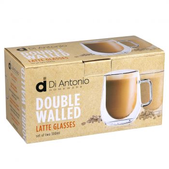 DWS110 Latte Glass Double Walled 300ml GB2