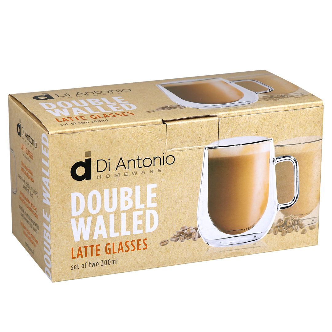 DWS110 Latte Glass Double Walled 300ml GB2