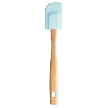 Chasseur Silicone Medium Spatula with Wooden Handle Duck Egg Blue