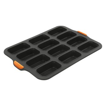 Bakemaster Reinforced Silicone Mini Loaf Pan 12 Cup