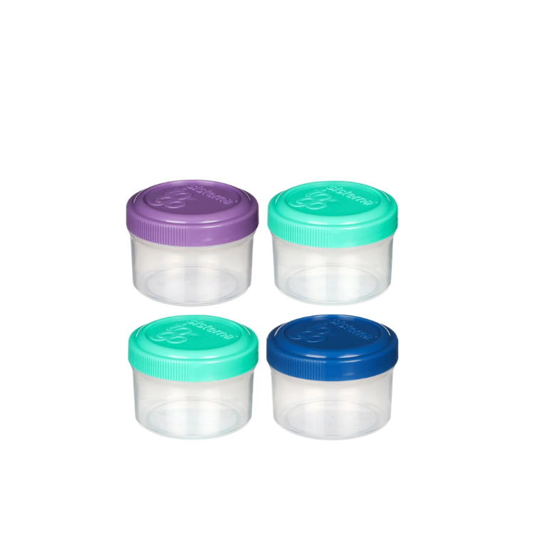 Sistema To Go Collection 1.18 oz. Salad Dressing Containers,  Pink/Green/Blue/Purple, 4 Pack
