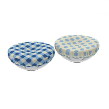 Davis & Waddell Reusable Reversible Fabric Bowl Cover Blue