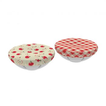 Davis & Waddell Reusable Reversible Fabric Bowl Cover Red