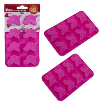 Daily Bake Silicone 8 Cup Unicorn Chocolate Mould Set of 2