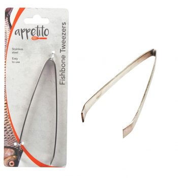 Appetito Stainless Steel Fish Bone Tweezers