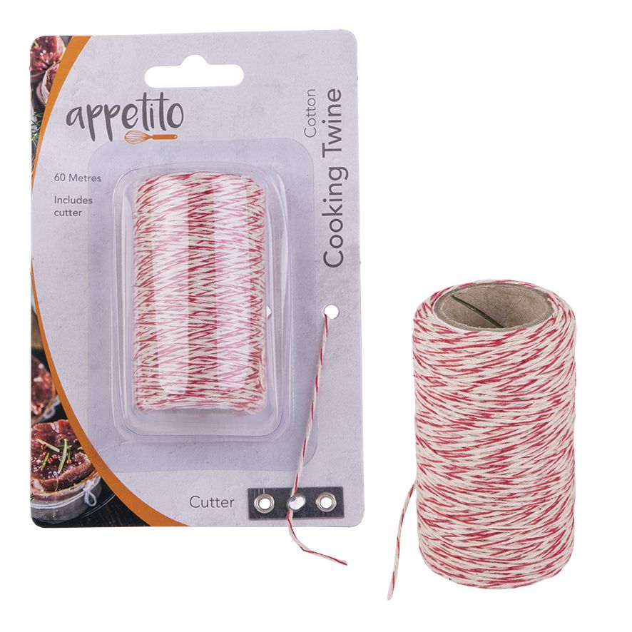 Appetito Cotton Cooking Twine with Cutter 60 Metres Chef's Complements