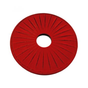 Teaology Cast Iron Teapot Trivet Ribbed Red/Black