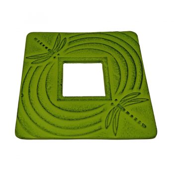 Teaology Cast Iron Teapot Trivet Dragonfly Green