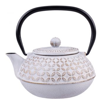 Teaology Cast Iron Teapot 900ml Gold Leaf
